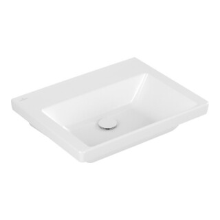 V&B Meuble-lavabo Subway 3.0 60x47cm, chêne, US fermé, sans HL/sans UL, blanc