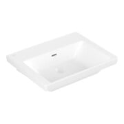 V&B Meuble-lavabo Subway 3.0 60x47cm, chêne, US gs, avec trop-plein, blanc mat C+