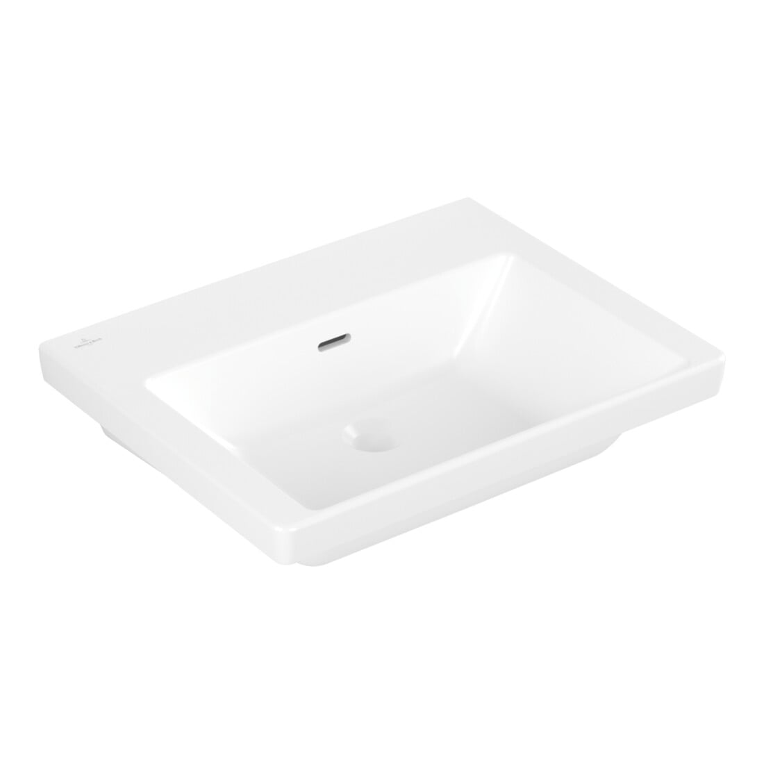 V&B Meuble-lavabo Subway 3.0 60x47cm, chêne, US gs, avec trop-plein, blanc mat C+