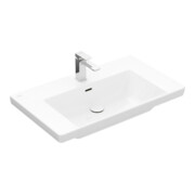 V&B Meuble-lavabo Subway 3.0 80x47cm, angle, avec 1 tiroir/avec trop-plein, blanc C-plus