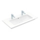 V&B Meuble lavabo VENTICELLO 100x50 cm, 2 trous, avec trop-plein, blanc-1