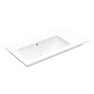 V&B Meuble-lavabo VENTICELLO 100x50 cm, sans robinet, avec trop-plein, gauche, blanc