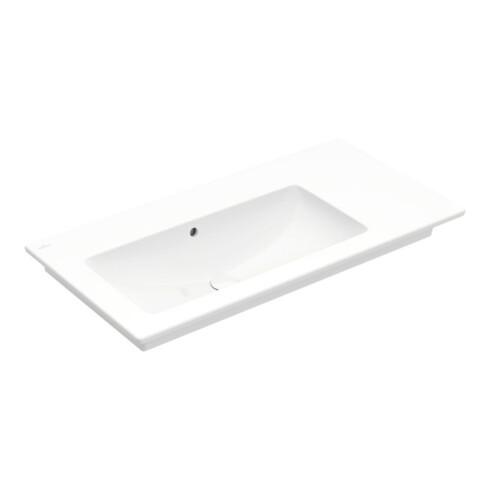 V&B Meuble-lavabo VENTICELLO 100x50 cm, sans robinet, avec trop-plein, gauche, blanc