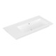 V&B Meuble-lavabo VENTICELLO 100x50 cm, sans trou de robinet, avec trop-plein, droite, blanc brillant C+-1