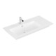 V&B Meuble lavabo VENTICELLO 100x50cm, avec robinetterie, avec siphon, gauche, blanc brillant C-plus-3