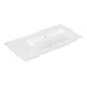V&B Meuble lavabo VENTICELLO 100x50cm, sans trou robinet, avec trop-plein, droite, blanc C-plus-1