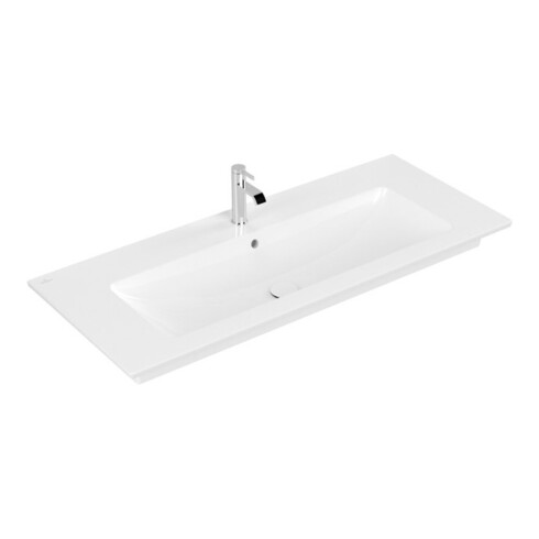V&B Meuble lavabo VENTICELLO 120x50, avec trop-plein, blanc C-plus