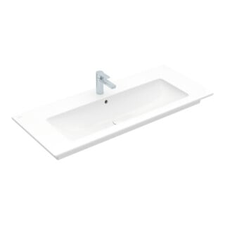 V&B Meuble lavabo VENTICELLO 120x50, avec trou robinet, avec trop-plein, blanc