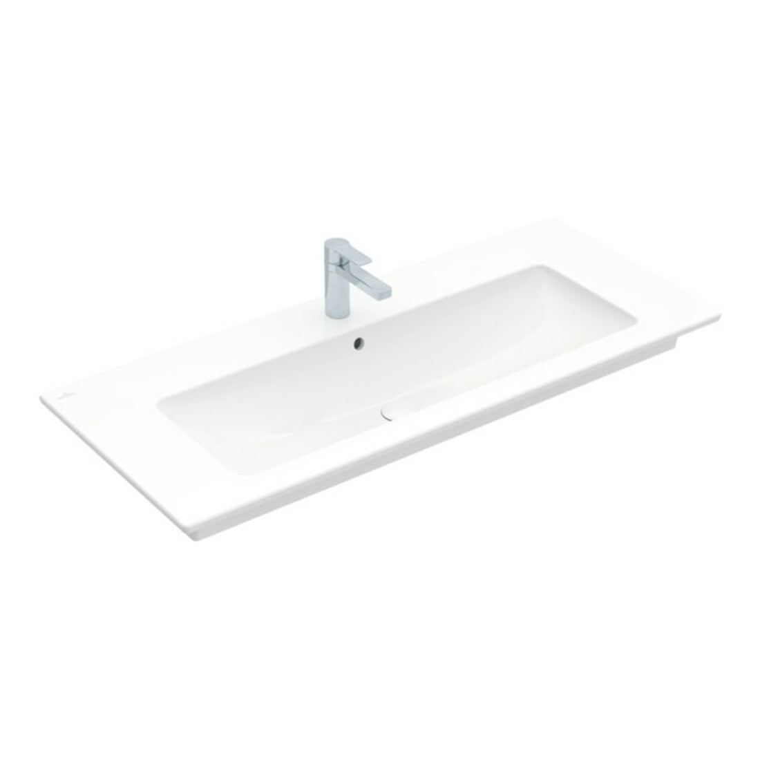V&B Meuble lavabo VENTICELLO 120x50, avec trou robinet, avec trop-plein, blanc