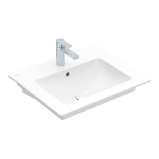 V&B Meuble-lavabo VENTICELLO 60x50, c robinetterie, c trop-plein, sous-meuble fermé, blanc