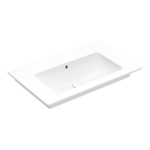 V&B Meuble lavabo VENTICELLO 80x50 cm, sans trou robinet, avec trop-plein, blanc