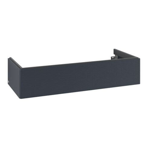 V&B Meuble sous lavabo Antao 118,8x25,6x49,3 cm, avec éclairage tiroir, façade, bleu mat avec laque
