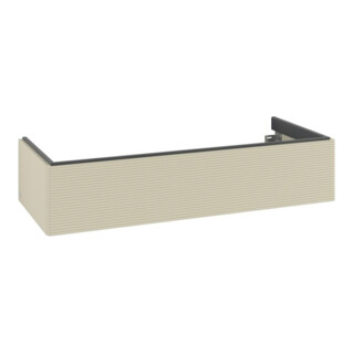 V&B Meuble sous lavabo Antao 118,8x25,6x49,3 cm, avec éclairage tiroir, façade gris mat laqué