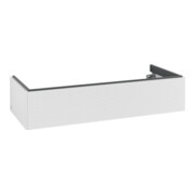 V&B Meuble sous-lavabo Antao 118,8x25,6x49,3cm, avec éclairage tiroir, façade blanc brillant lacqué-3