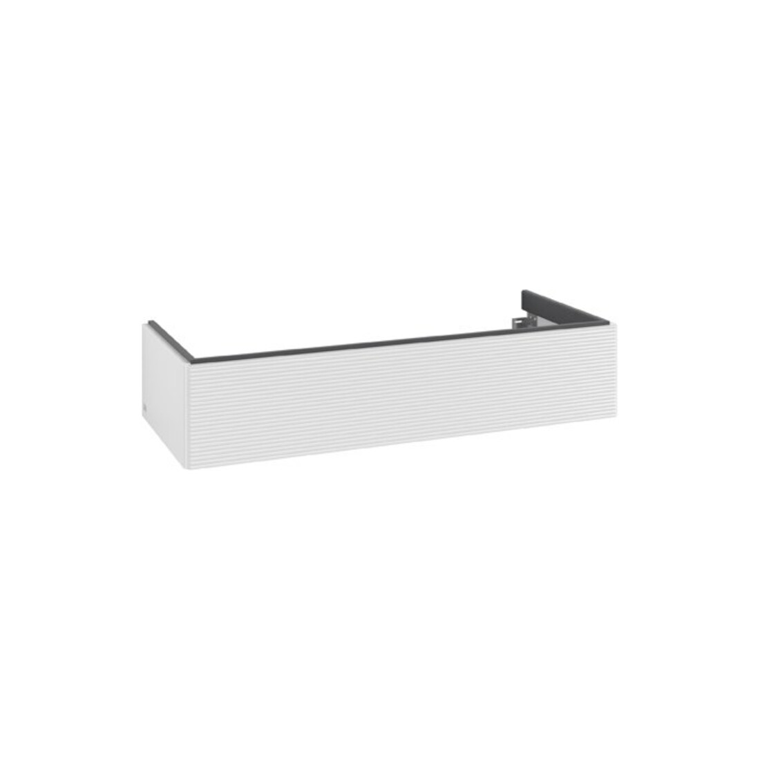 V&B Meuble sous-lavabo Antao 118,8x25,6x49,3cm, avec façade, blanc brillant Lac