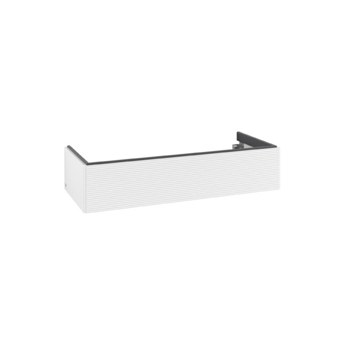 V&B Meuble sous lavabo Antao 118,8x25,6x49,3cm, avec façade, blanc laqué