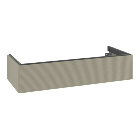 V&B Meuble sous lavabo Antao 118,8x25,6x49,3cm, avec façade, gris mat laqué