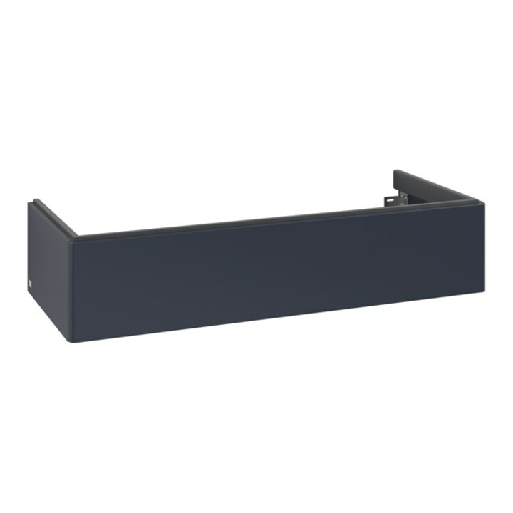 V&B Meuble sous lavabo Antao 118,8x25,6x49,3cm, sans façade, avec éclairage, bleu mat laqué