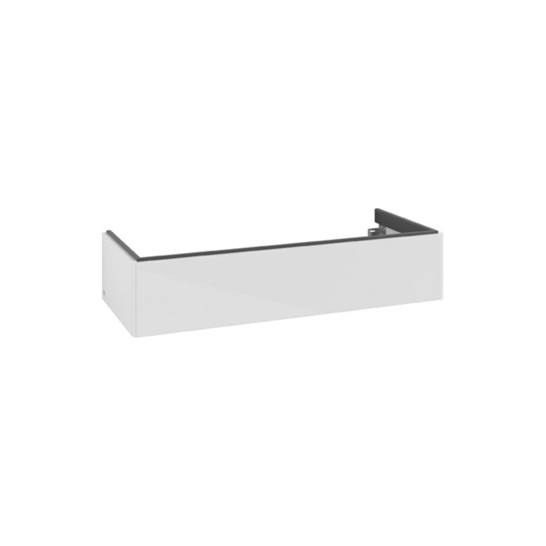 V&B Meuble sous lavabo Antao 118,8x25,6x49,3cm, sans façade, blanc brillant Lac