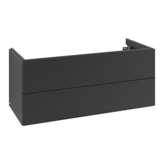 V&B Meuble sous lavabo Antao 118,8x50,4x49,3 cm, avec éclairage, façade bleue laquée