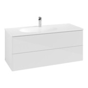 V&B Meuble sous lavabo Antao 118,8x50,4x49,3 cm, sans façade, blanc brillant Lac-3