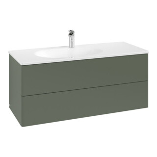 V&B Meuble sous-lavabo Antao 118,8x50,4x49,3cm, sans éclairage, vert feuille avec tiroir