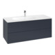 V&B Meuble sous lavabo Antao 118,8x50,4x49,3cm, sans façade, bleu moyen mat avec laque-1
