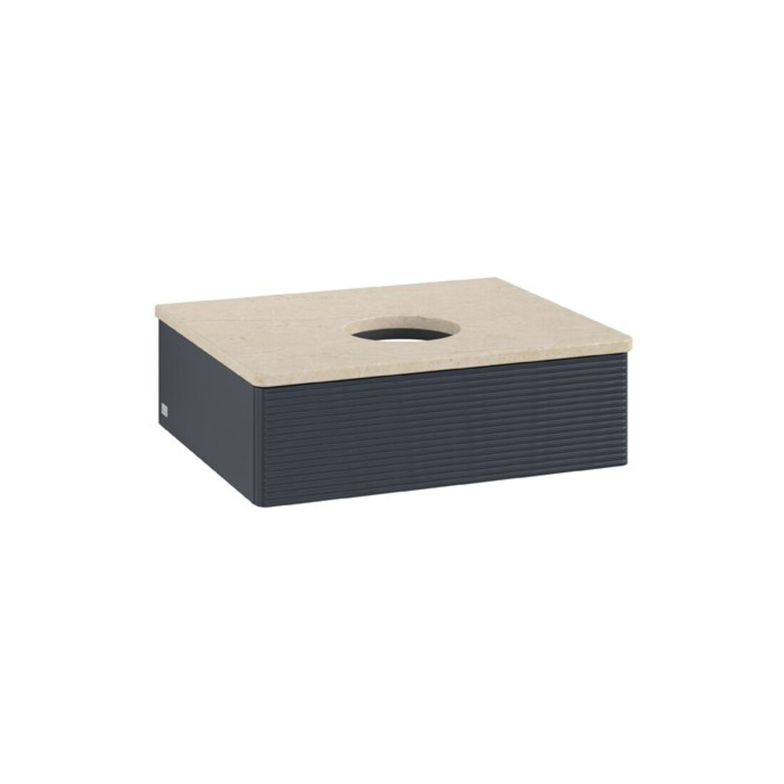 V&B Meuble sous-lavabo Antao 60x19x50 cm, WBP botti., avec façade structurée, bleu mat avec laque