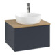 V&B Meuble sous lavabo Antao 60x36x50 cm, HL, WBP chêne hon. Oa, avec miroir b m Lac-1