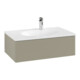 V&B Meuble sous-lavabo Antao 78,8x25,6x49,6 cm, avec éclairage tiroir, façade, gris mat avec laque