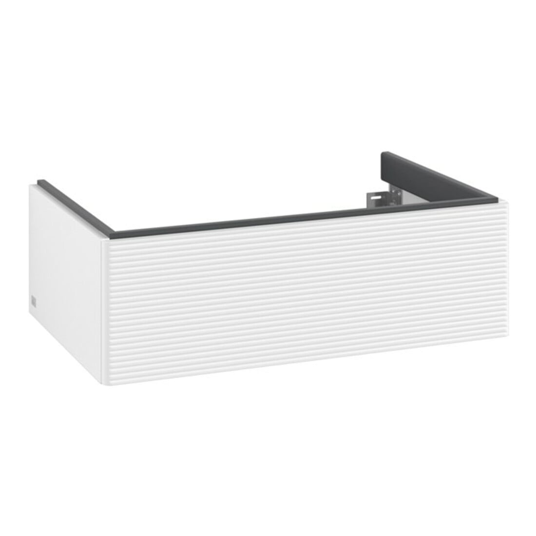 V&B Meuble sous lavabo Antao 78,8x25,6x49,6 cm, avec façade, blanc laqué, avec éclairage tiroir