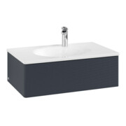 V&B Meuble sous lavabo Antao 78,8x25,6x49,6 cm, avec façade, bleu mat avec laque-3