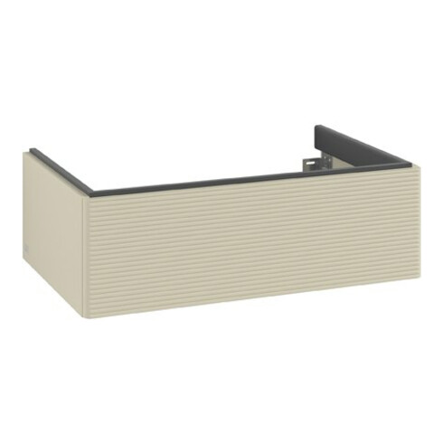 V&B Meuble sous lavabo Antao 78,8x25,6x49,6 cm, avec façade, gris mat laqué