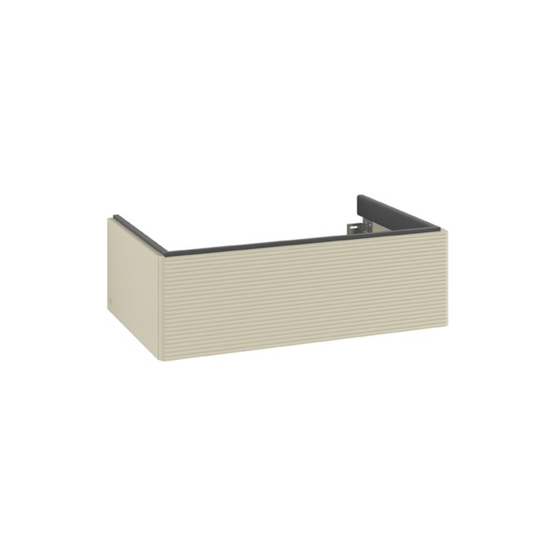 V&B Meuble sous lavabo Antao 78,8x25,6x49,6 cm, avec façade, gris mat laqué
