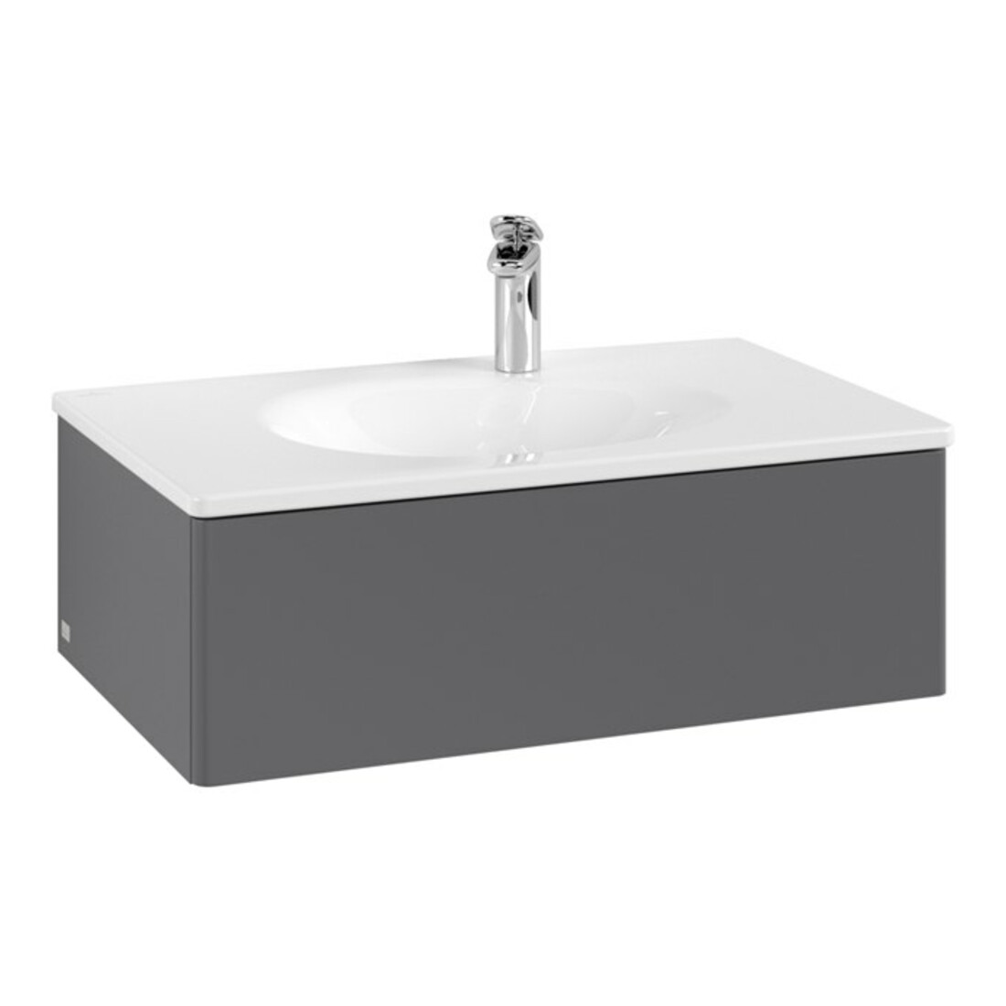 V&B Meuble sous-lavabo Antao 78,8x25,6x49,6 cm, sans robinet, anthracite mat laqué