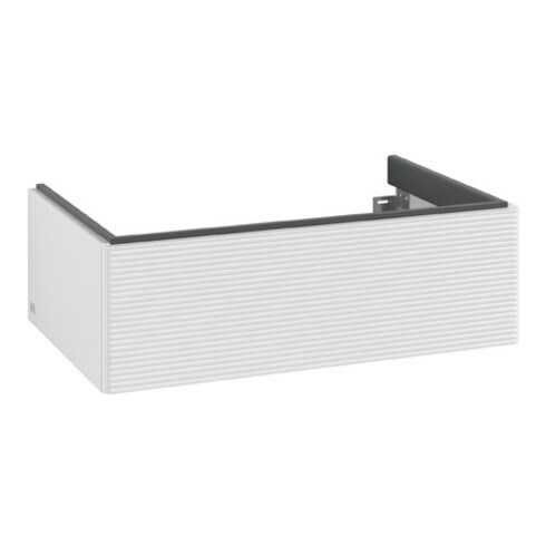 V&B Meuble sous-lavabo Antao 78,8x25,6x49,6cm, avec façade, blanc brillant Lac