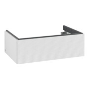 V&B Meuble sous-lavabo Antao 78,8x25,6x49,6cm, avec façade, blanc brillant Lac-4