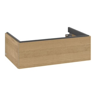V&B Meuble sous lavabo Antao 78,8x25,6x49,6cm, avec façade, chêne miel