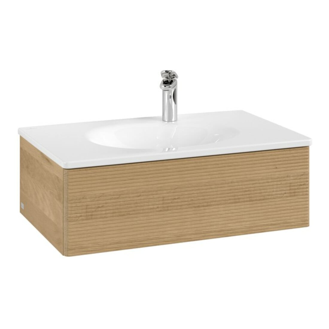 V&B Meuble sous lavabo Antao 78,8x25,6x49,6cm, avec façade, chêne miel