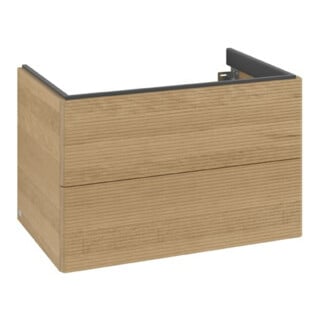 V&B Meuble sous lavabo Antao 78,8x50,4x49,6 cm, avec façade, chêne miel