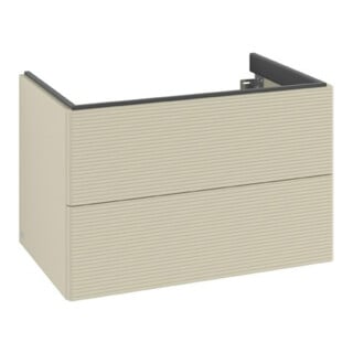 V&B Meuble sous lavabo Antao 78,8x50,4x49,6 cm, avec façade, gris mat, laqué