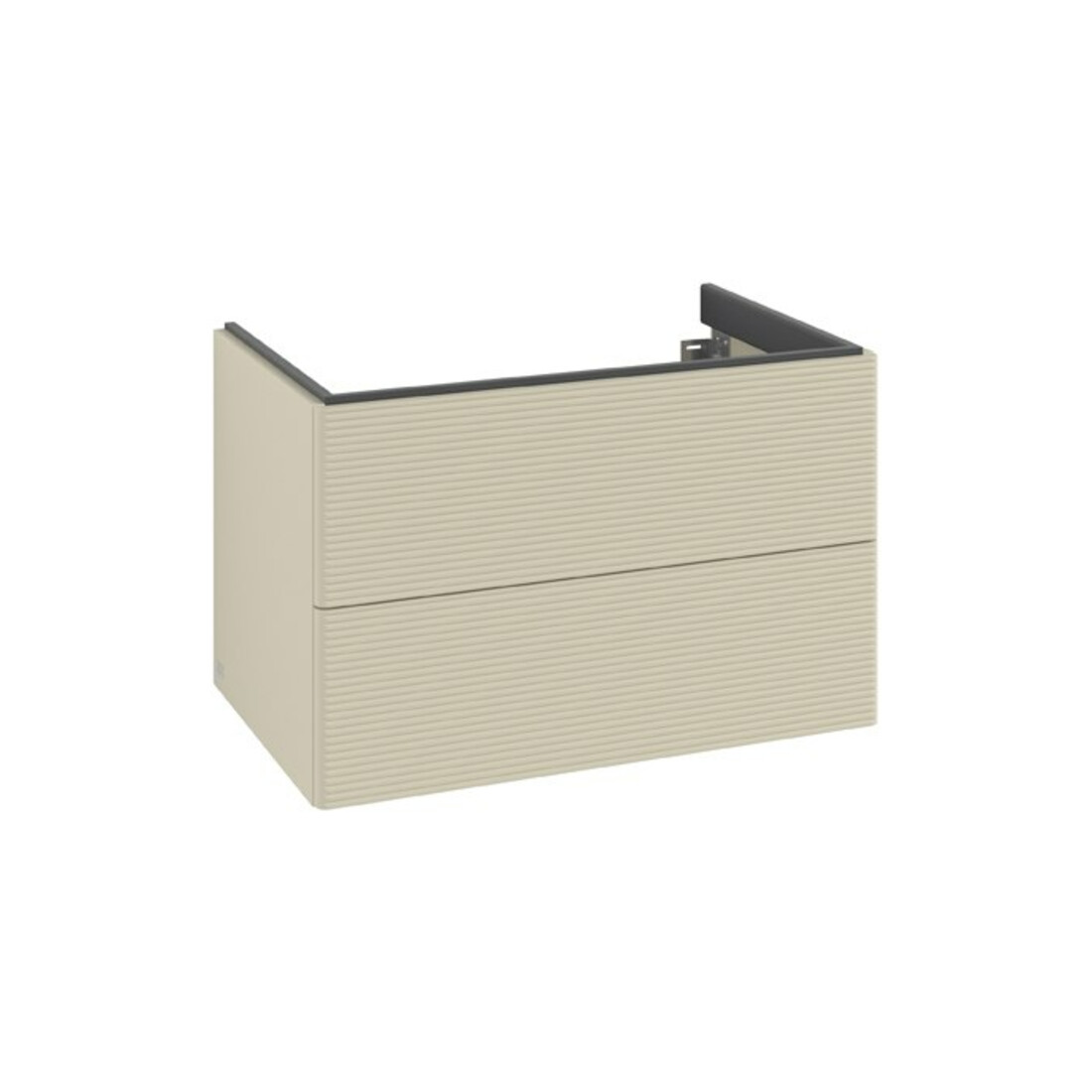 V&B Meuble sous lavabo Antao 78,8x50,4x49,6 cm, avec façade, gris mat, laqué
