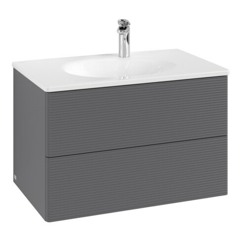 V&B Meuble sous-lavabo Antao 78,8x50,4x49,6cm, anthracite mat, laqué