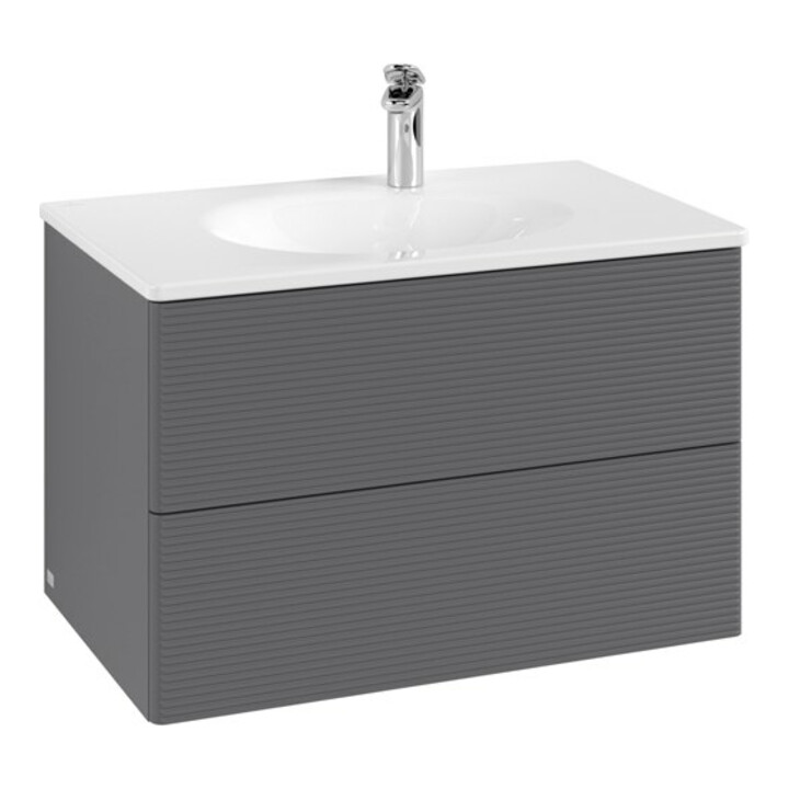 V&B Meuble sous-lavabo Antao 78,8x50,4x49,6cm, anthracite mat, laqué
