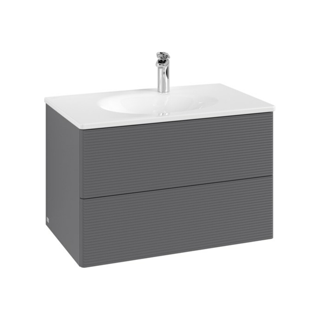 V&B Meuble sous-lavabo Antao 78,8x50,4x49,6cm, anthracite mat, laqué
