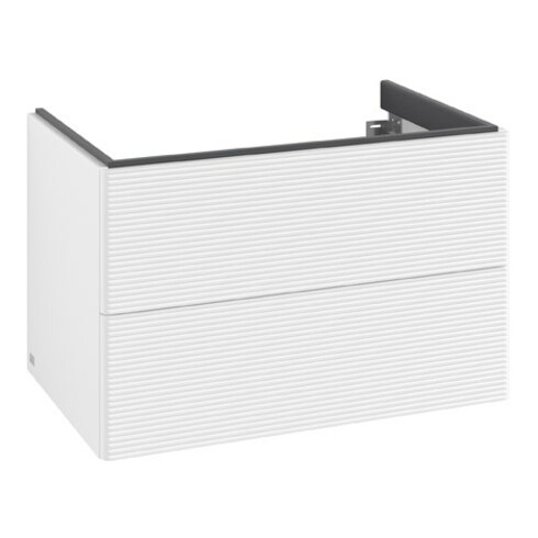 V&B Meuble sous lavabo Antao 78,8x50,4x49,6cm, avec façade, blanc laqué