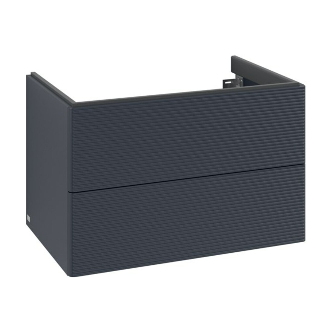 V&B Meuble sous-lavabo Antao 79x50x50 cm, éclairage tiroir, avec structure de façade, bleu mat laqué