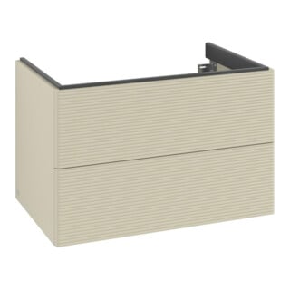 V&B Meuble sous lavabo Antao 79x50x50 cm, éclairage tiroir, avec structure de façade, si Gr m Lac