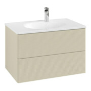 V&B Meuble sous lavabo Antao 79x50x50 cm, éclairage tiroir, avec structure de façade, si Gr m Lac-3