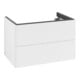 V&B Meuble sous-lavabo Antao 79x50x50 cm, éclairage tiroir, façade structurée, blanc mat laqué-1